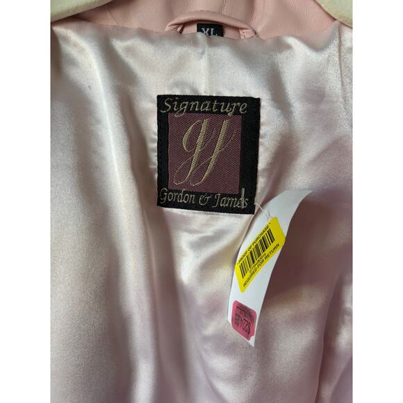 VTG Signature Gordon & James Pink Fringe Studded Rhinestone Wstrn Leather Jacket - Picture 12 of 16